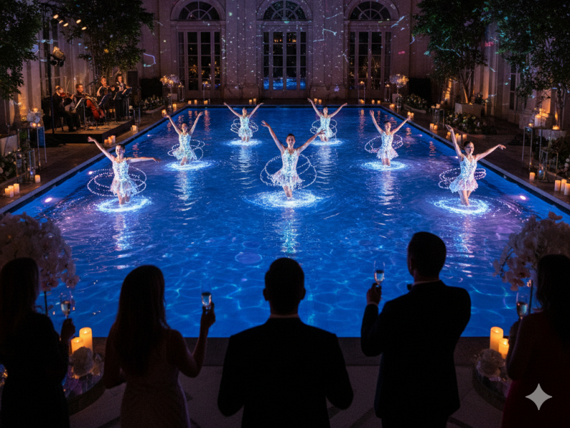 ballet-aquatique ballet aquatique, animation luxe, spectacle aquatique, danseuse aquatique, natation synchronisée